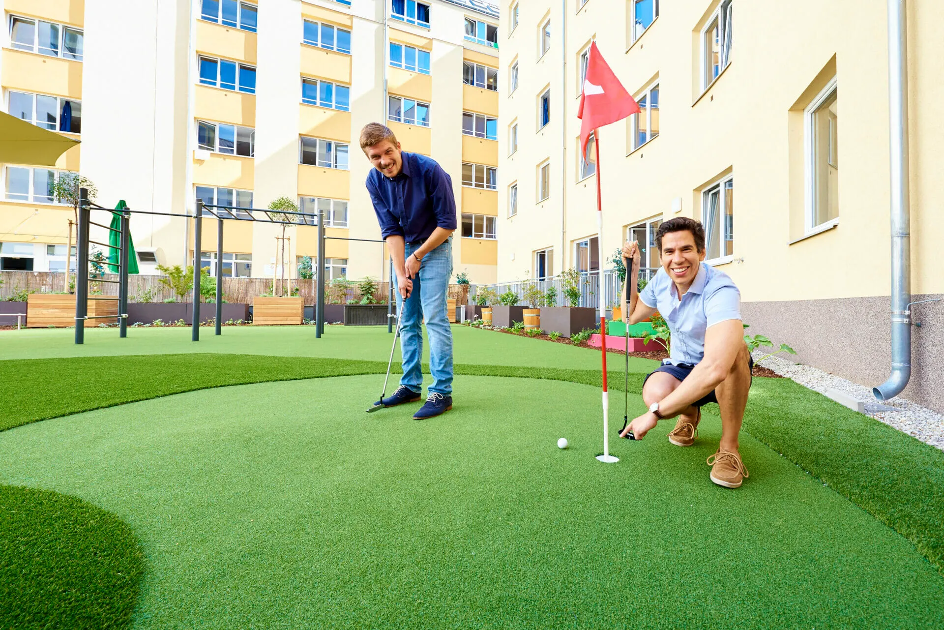 Golfplatz im Innenhof